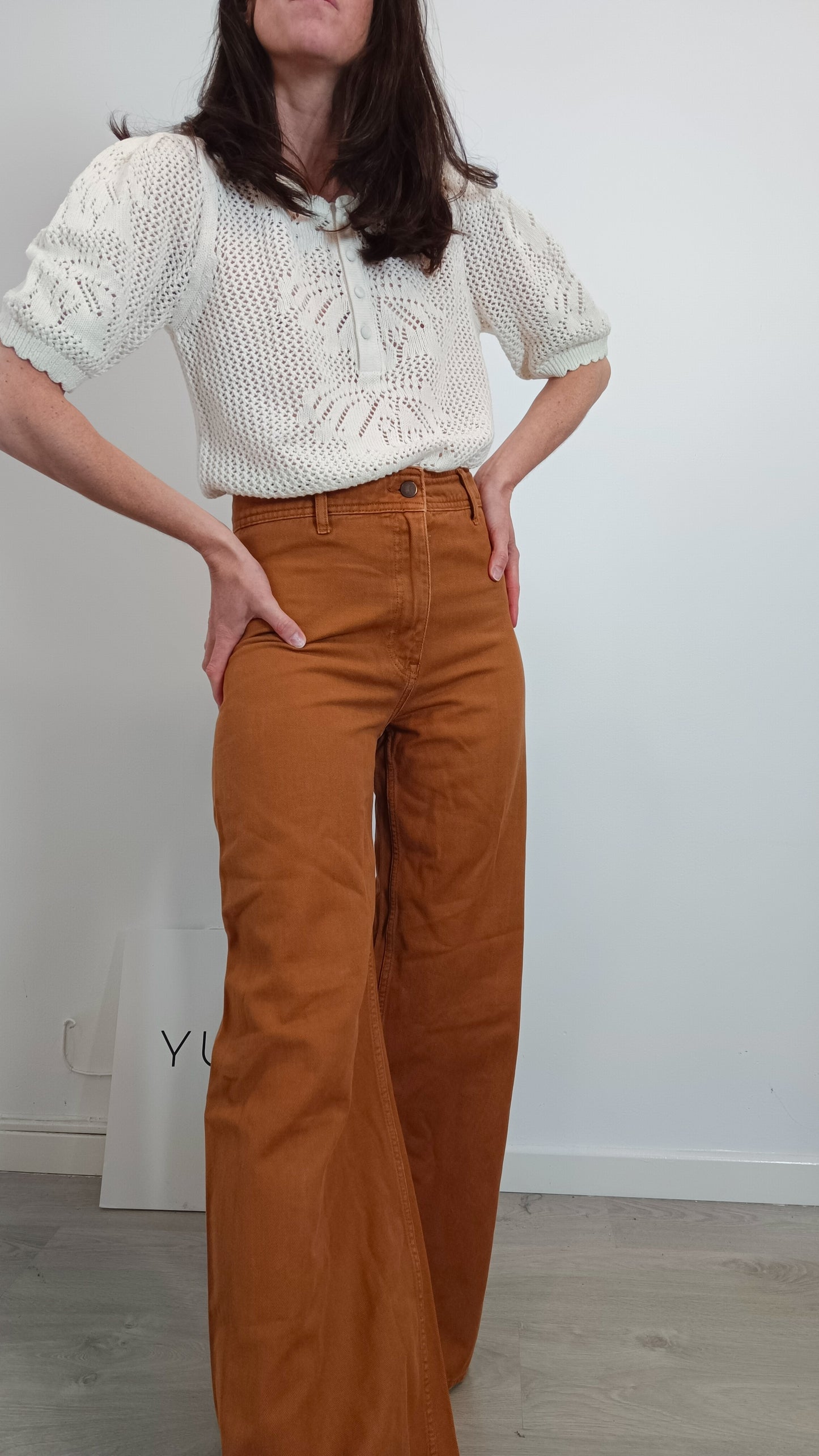 CORTEFIEL. Die-cut Ts knit top