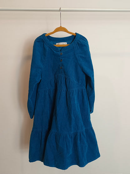 ZARA. Vestido azul pana T.8 años