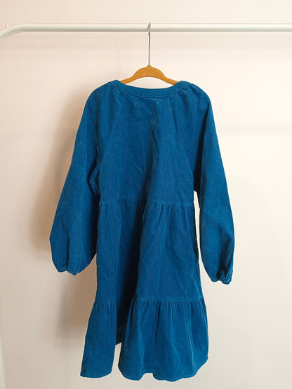 ZARA. Vestido azul pana T.8 años