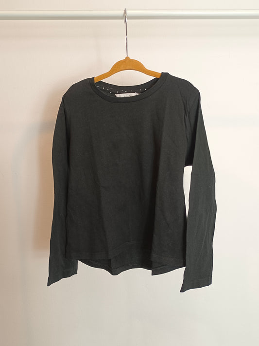 MANGO. Basic black T-shirt, size 7 years