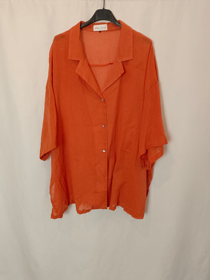 LEFTIES. Blusa naranja fluida T.xl