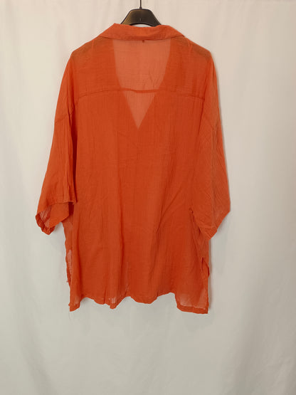 LEFTIES. Blusa naranja fluida T.xl