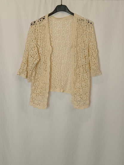 OTRAS. Rebeca beige croché TU(S)