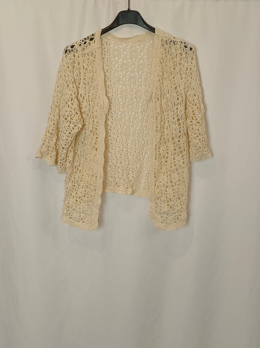 OTRAS. Rebeca beige croché TU(S)