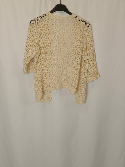 OTRAS. Rebeca beige croché TU(S)
