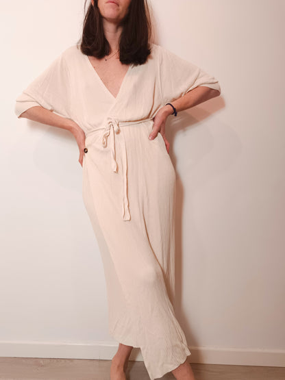 OTHERS. Beige ribbed dress Ts