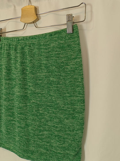 ZAFUL. Falda punto verde jaspeada T.s