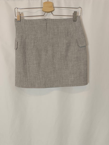 SINSAY. Gray skirt with Ts pockets