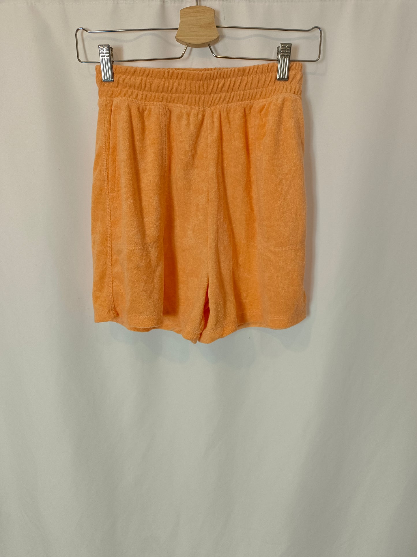 PRIMARK. Textured orange Bermuda shorts. Size XS