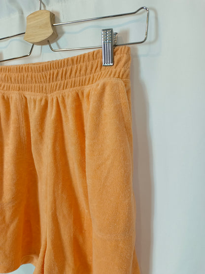 PRIMARK. Textured orange Bermuda shorts. Size XS