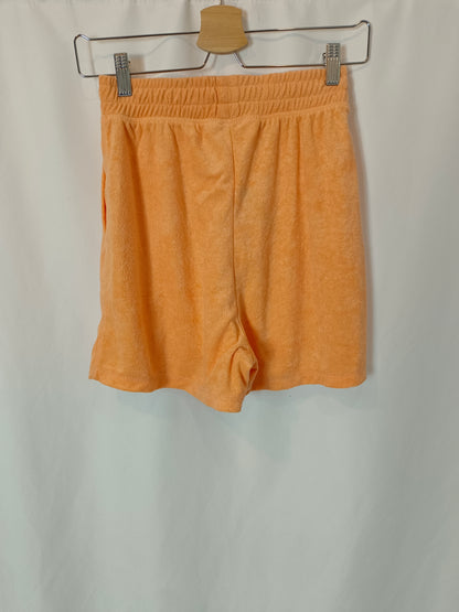 PRIMARK. Textured orange Bermuda shorts. Size XS