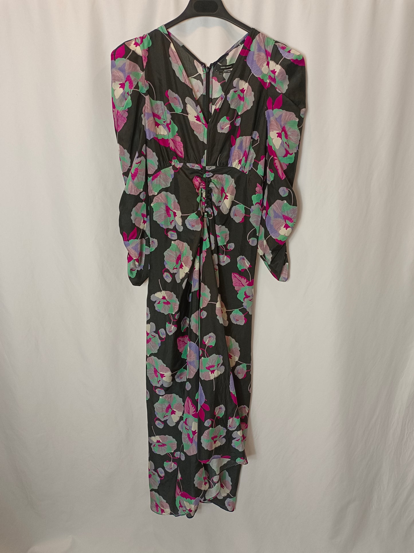 ISABEL MARANT. Silk print midi dress. XS