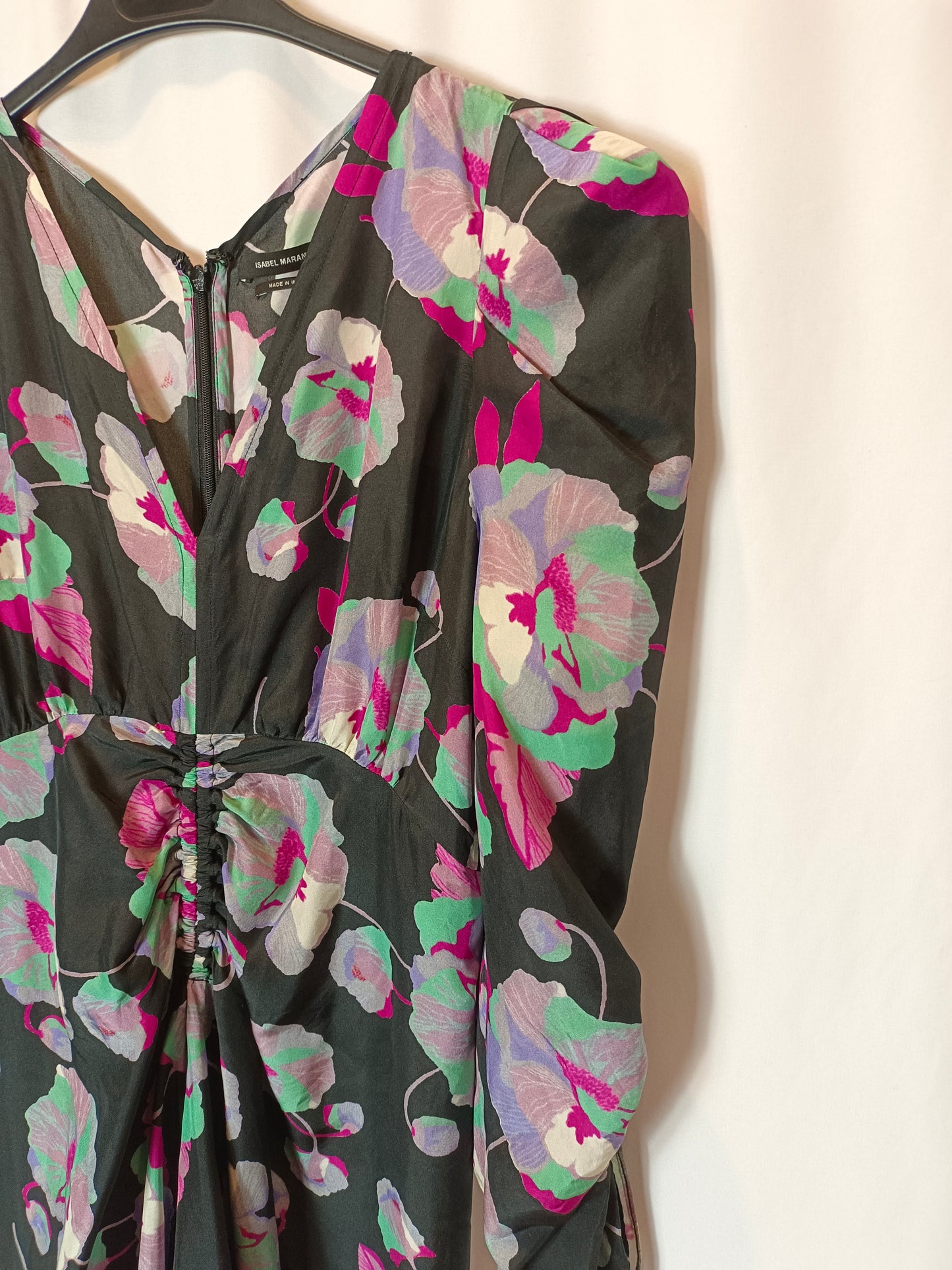 ISABEL MARANT. Silk print midi dress. XS