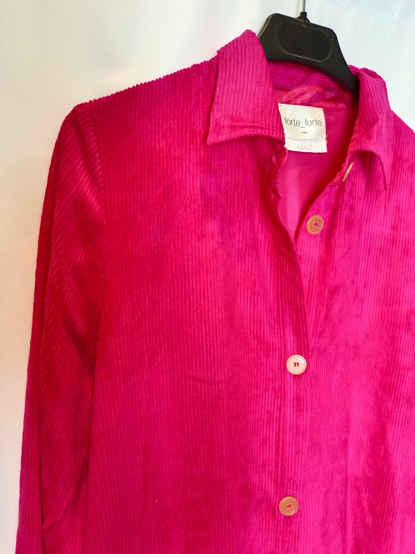 FORTE FORTE. Long fuchsia textured dress/jacket. Size 0 (XS/S)