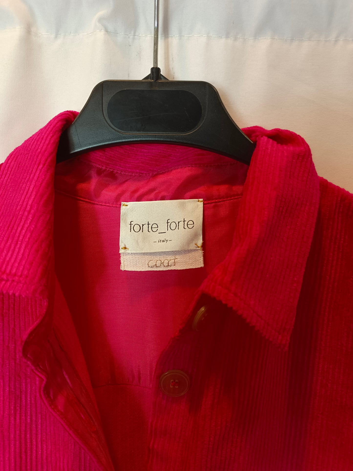 FORTE FORTE. Long fuchsia textured dress/jacket. Size 0 (XS/S)