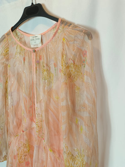 FORTE FORTE. Double-layered pastel silk dress. Size 0 (XS/S)