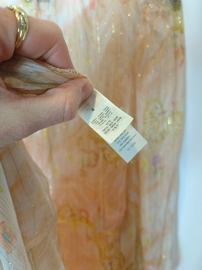 FORTE FORTE. Double-layered pastel silk dress. Size 0 (XS/S)