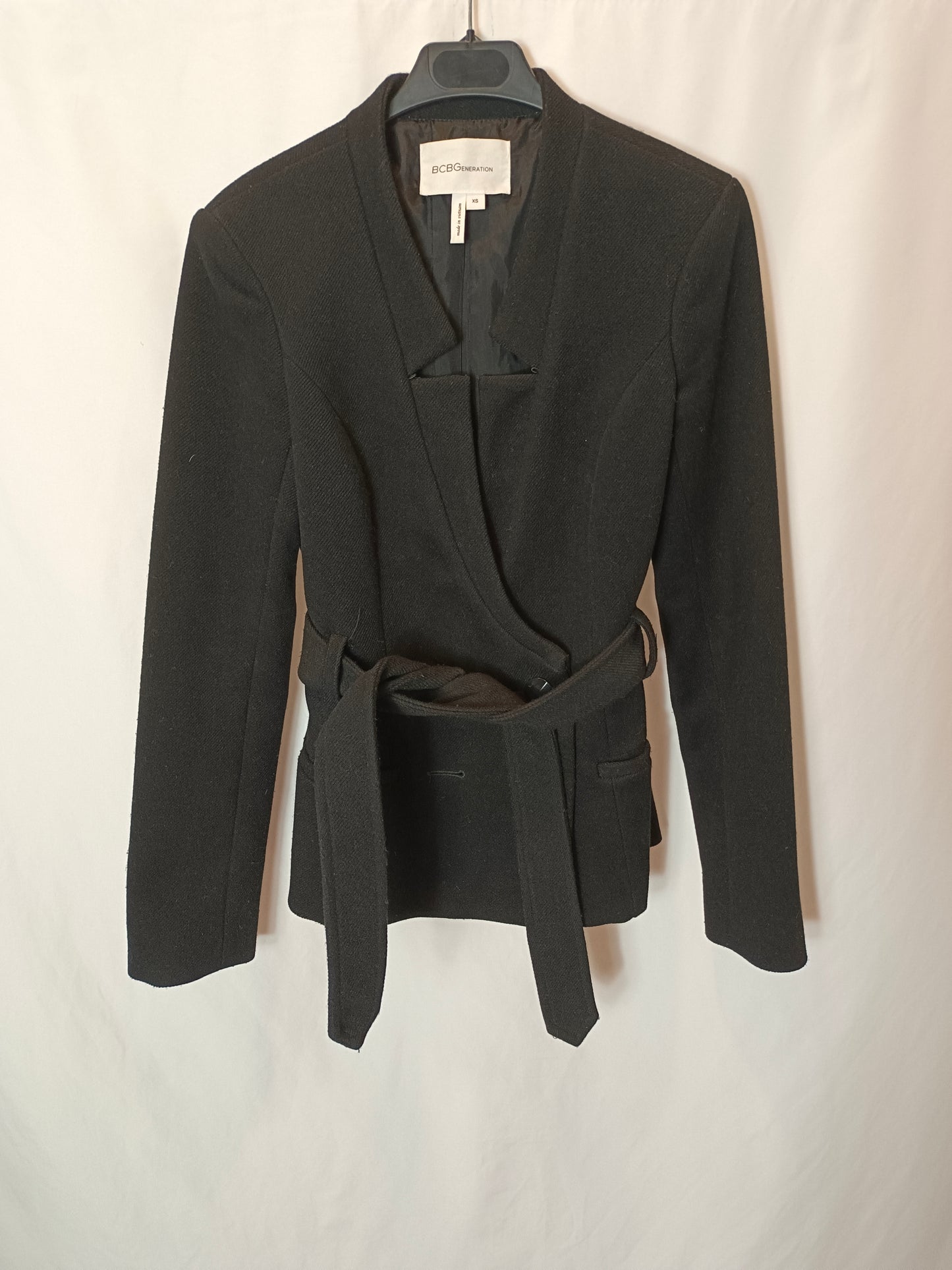 BCBG. Black double-breasted jacket. Size XS