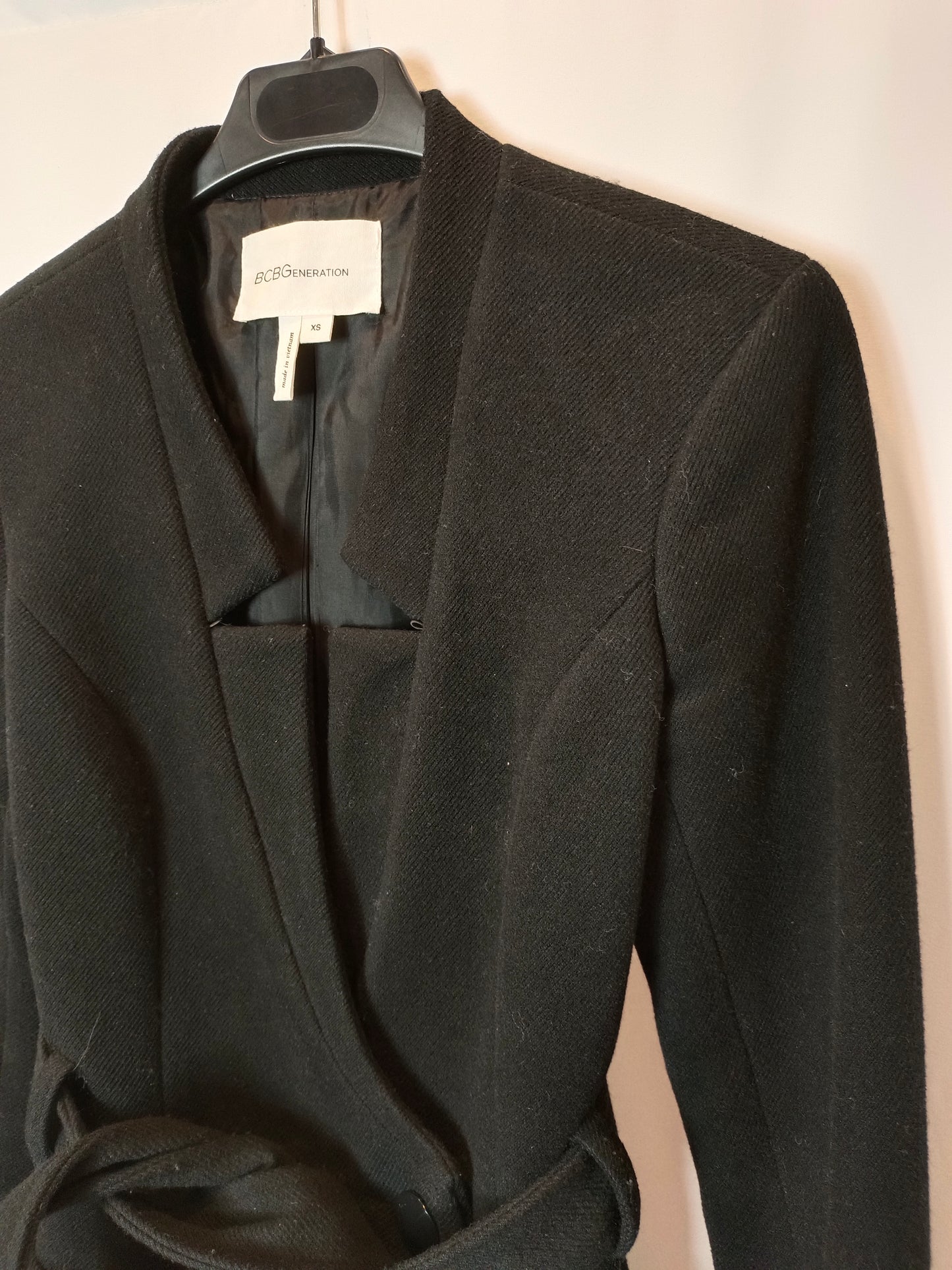 BCBG. Black double-breasted jacket. Size XS
