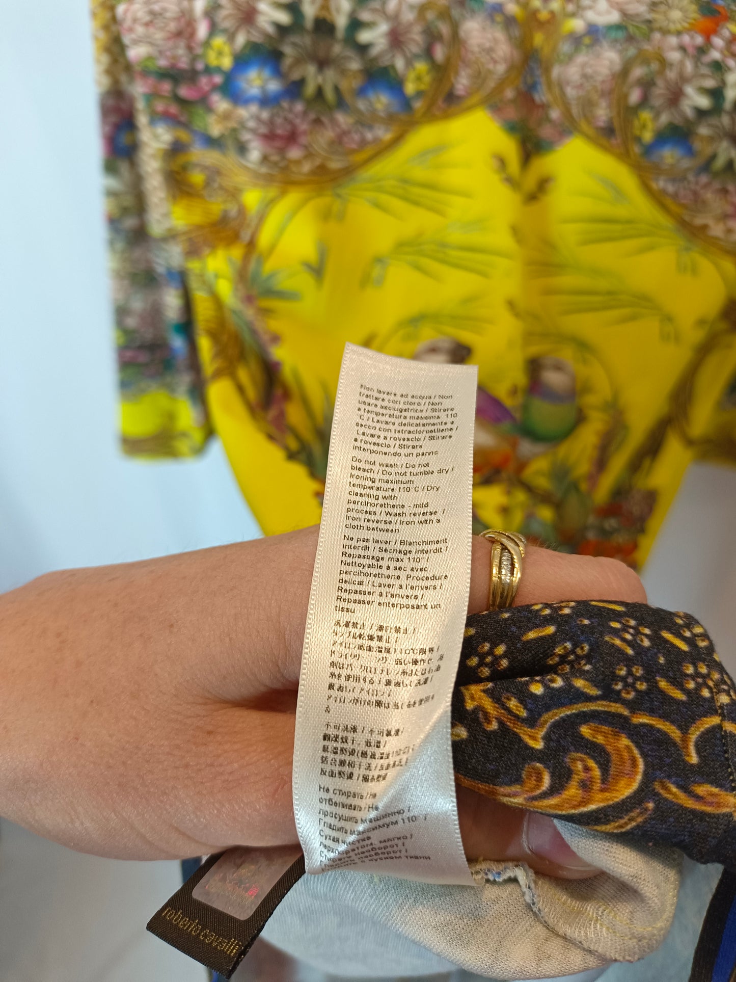 ROBERTO CAVALLI. Short elastic printed dress. T 40 (S/M)