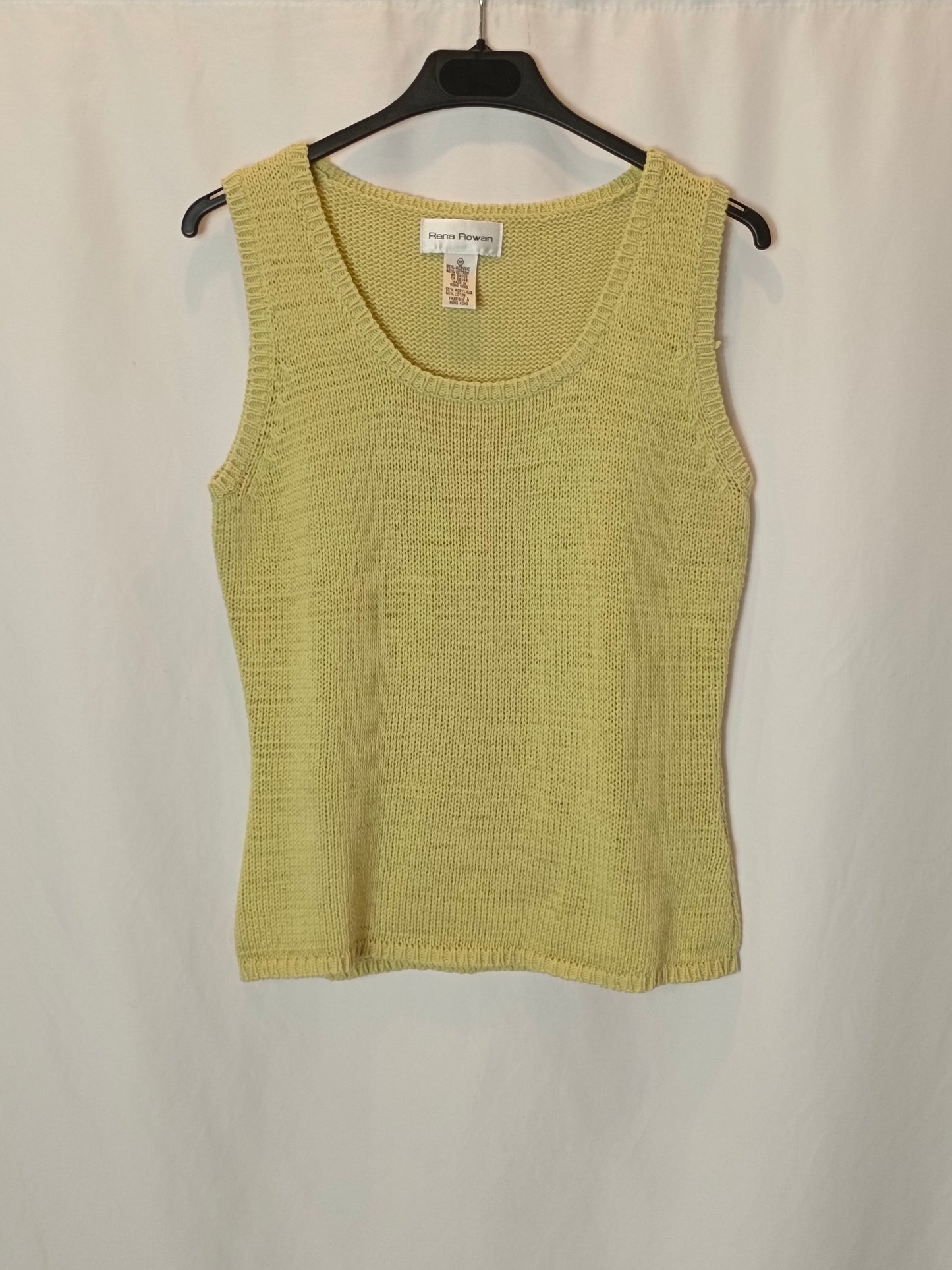 RENA ROWAN. Yellow knit top TM