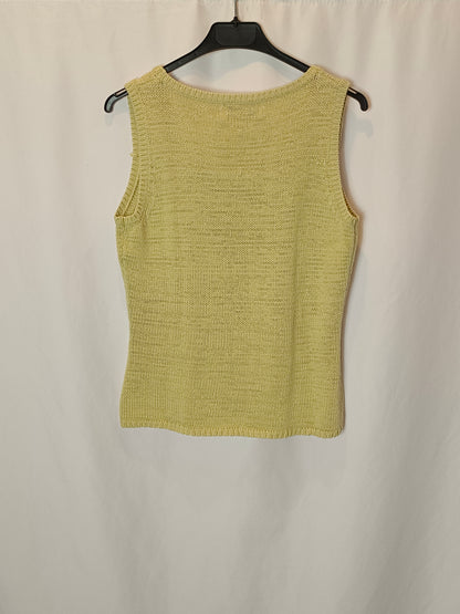 RENA ROWAN. Yellow knit top TM
