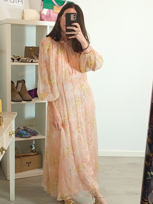 FORTE FORTE. Double-layered pastel silk dress. Size 0 (XS/S)