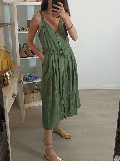 TOWERS BY ANDREA. Vestido midi verde T.m