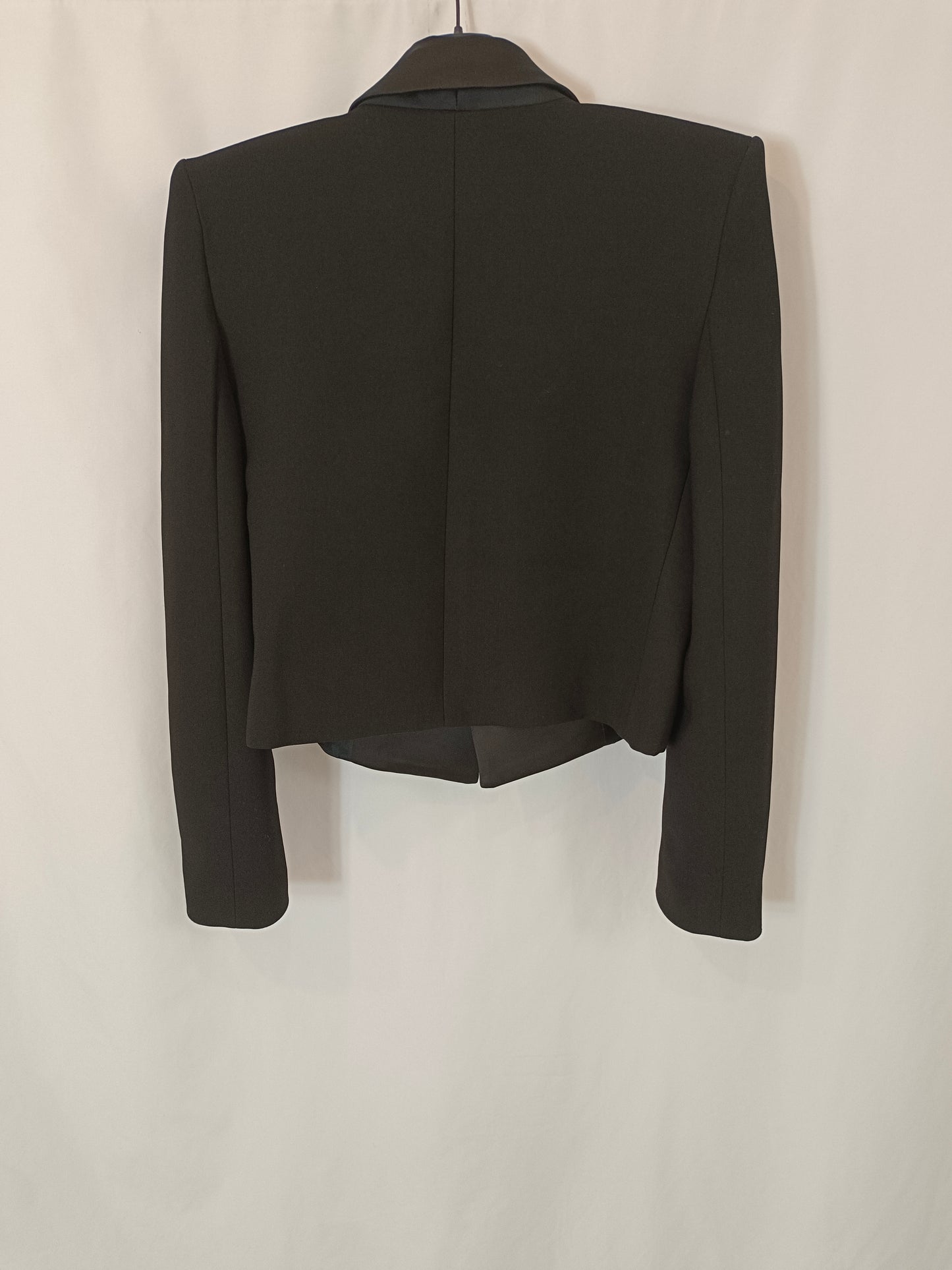 VICTORIA. Black double-textured blazer, size 36