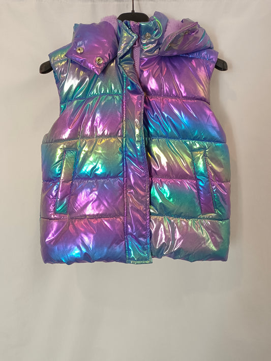 DESIGUAL. Sleeveless multicoloured feathers, size 9-10 years