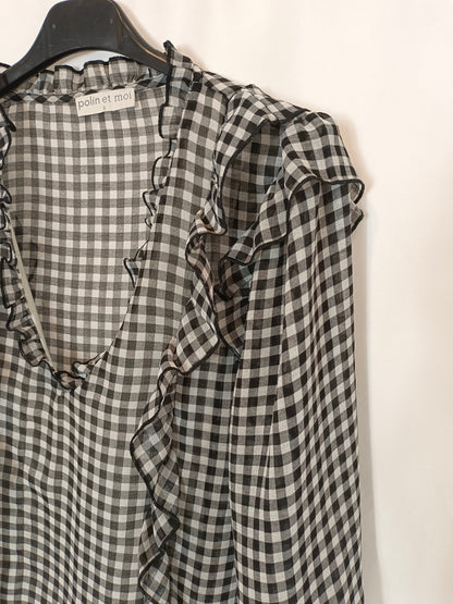 POLIN ET MOI. Ts gingham blouse
