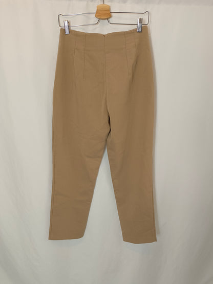 ZARA. Beige pleated trousers Tm