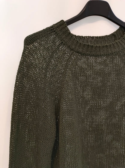 MASSIMO DUTTI. Jersey verde punto T.s