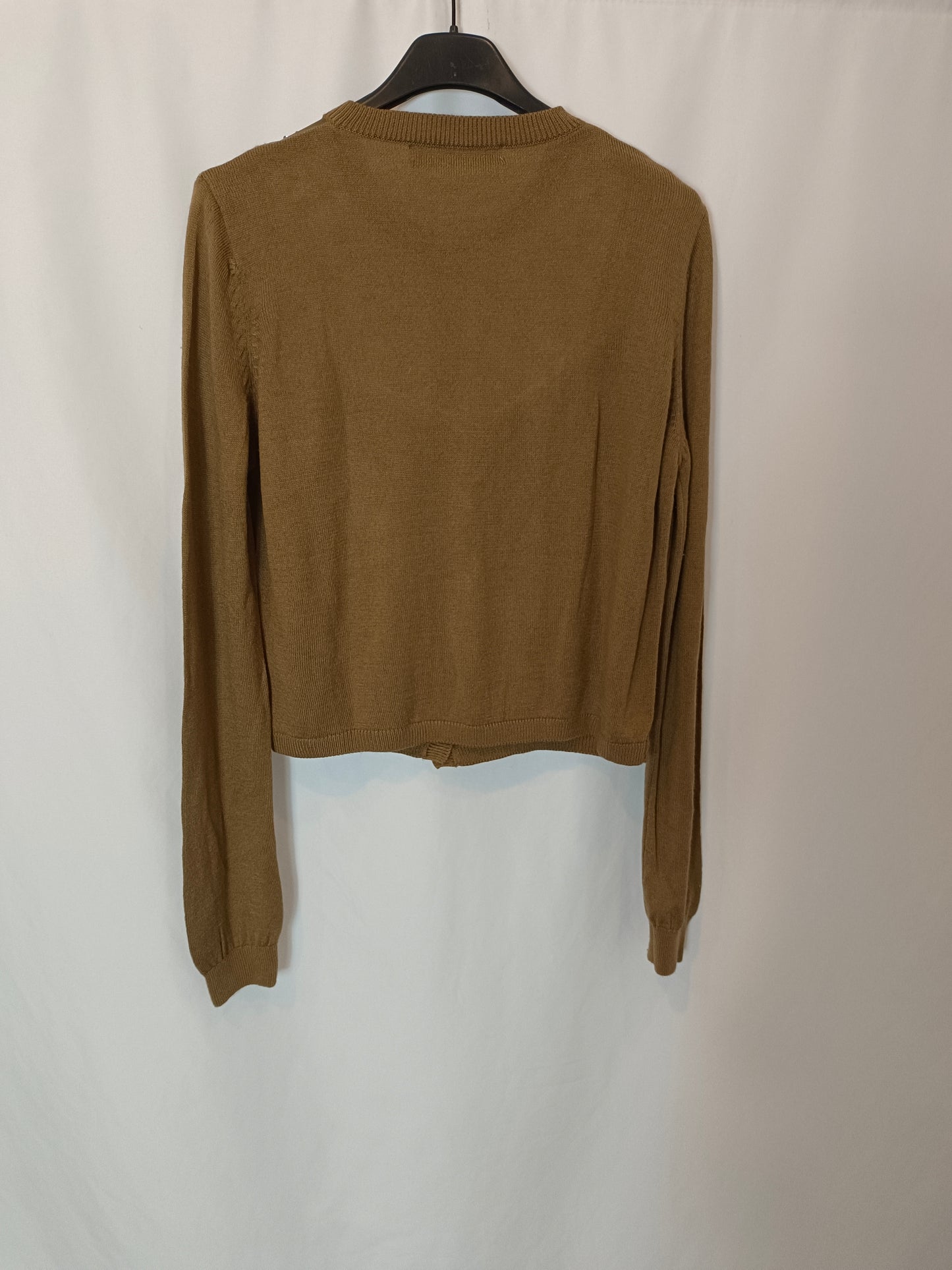 ZARA. Jersey beige abalorios T.l