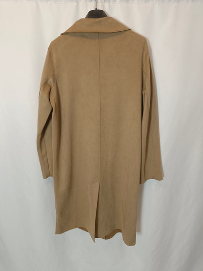 PULL&amp;BEAR. Long suede jacket T.xs