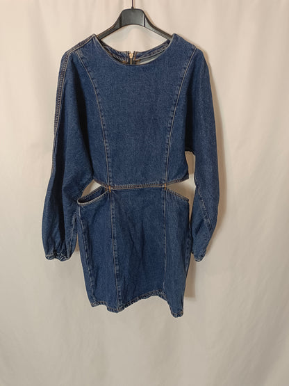 MANGO. Vestido denim aberturas  T.m