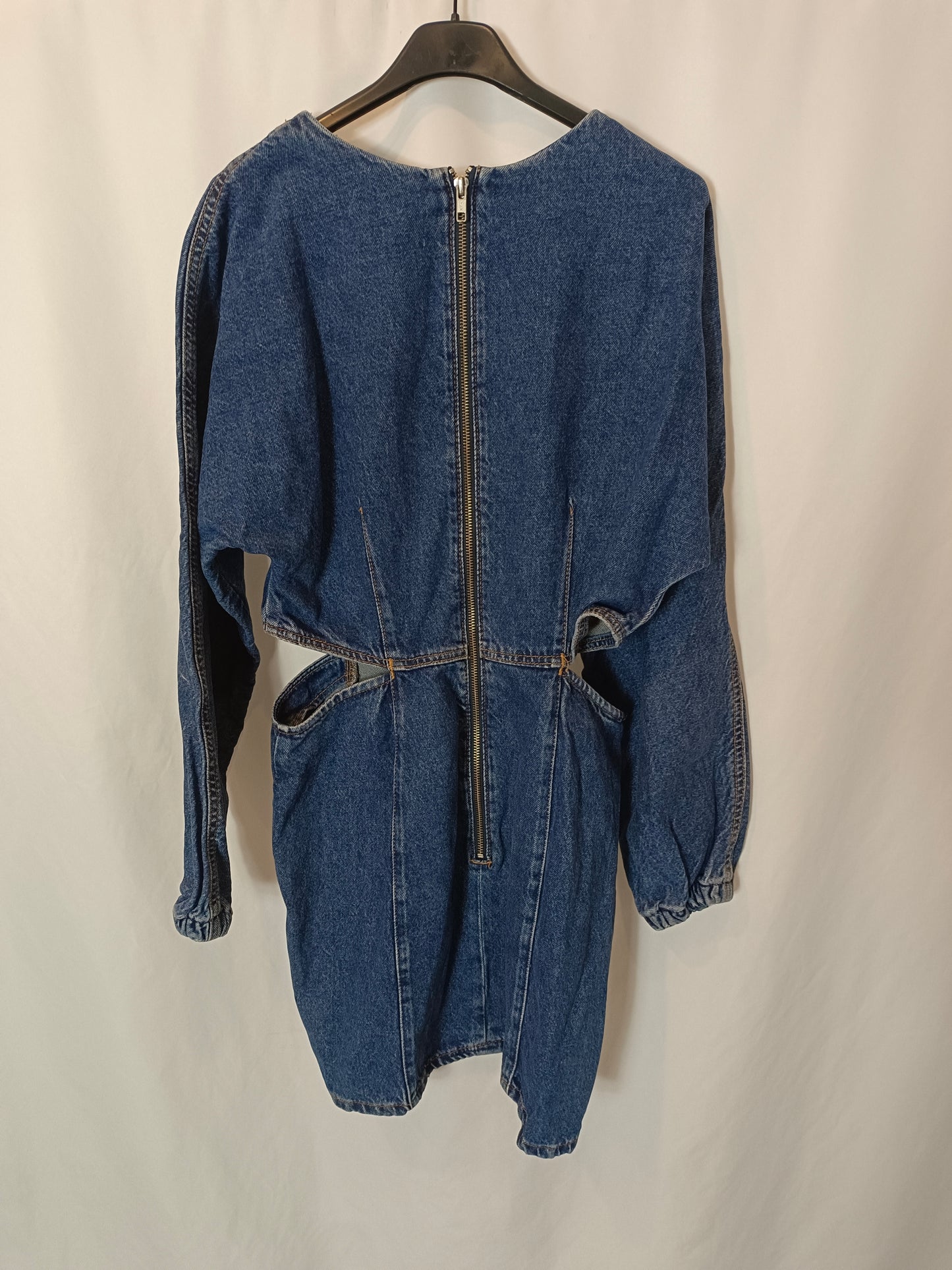 MANGO. Vestido denim aberturas  T.m