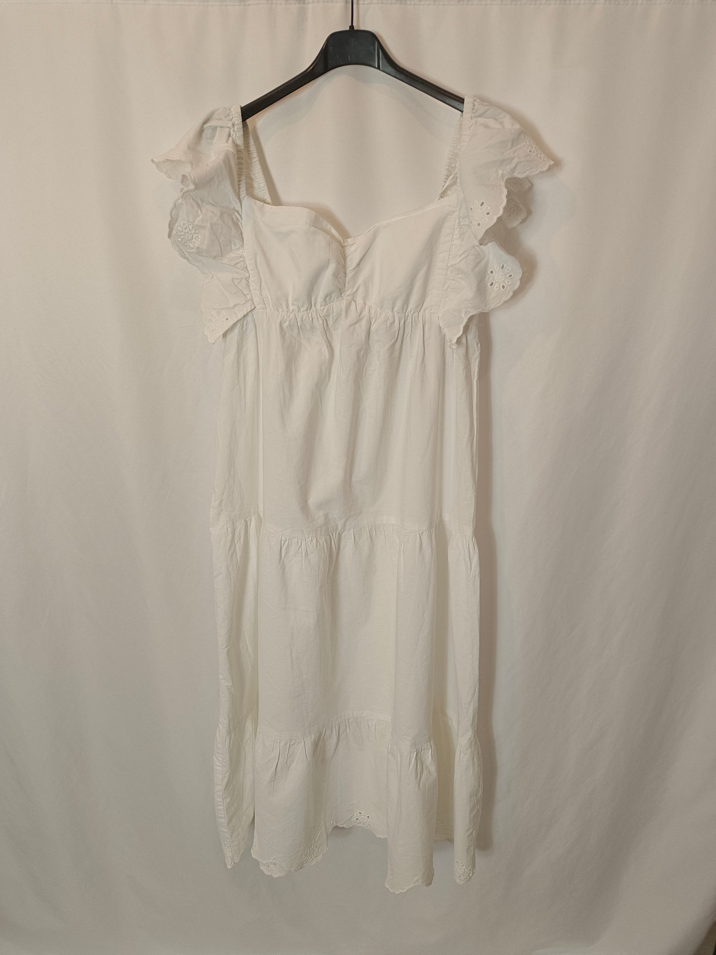 ZARA. White die-cut midi dress Tm