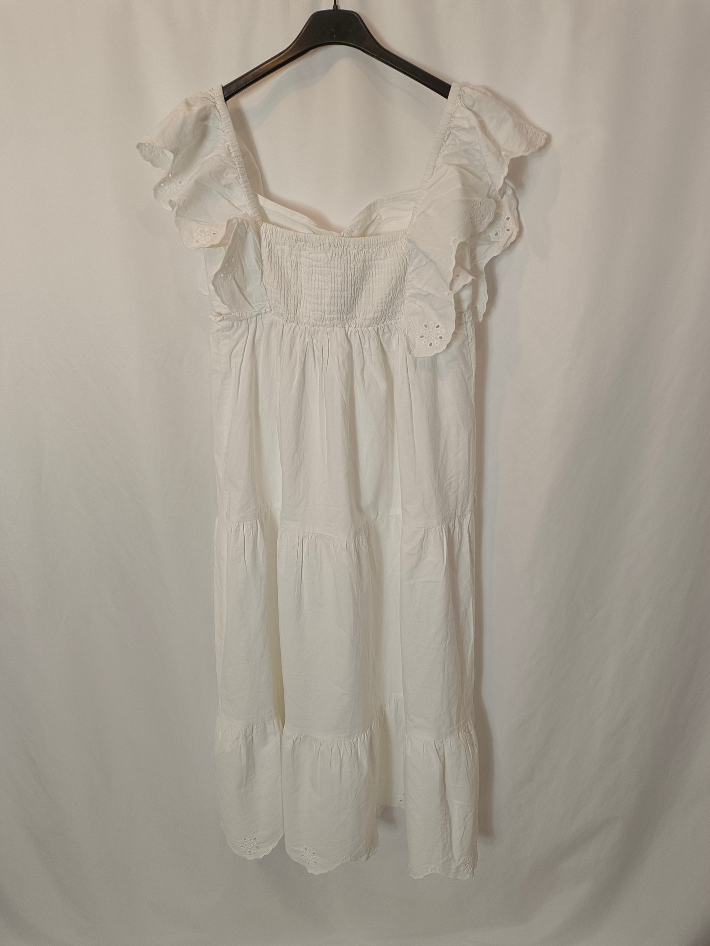 ZARA. White die-cut midi dress Tm