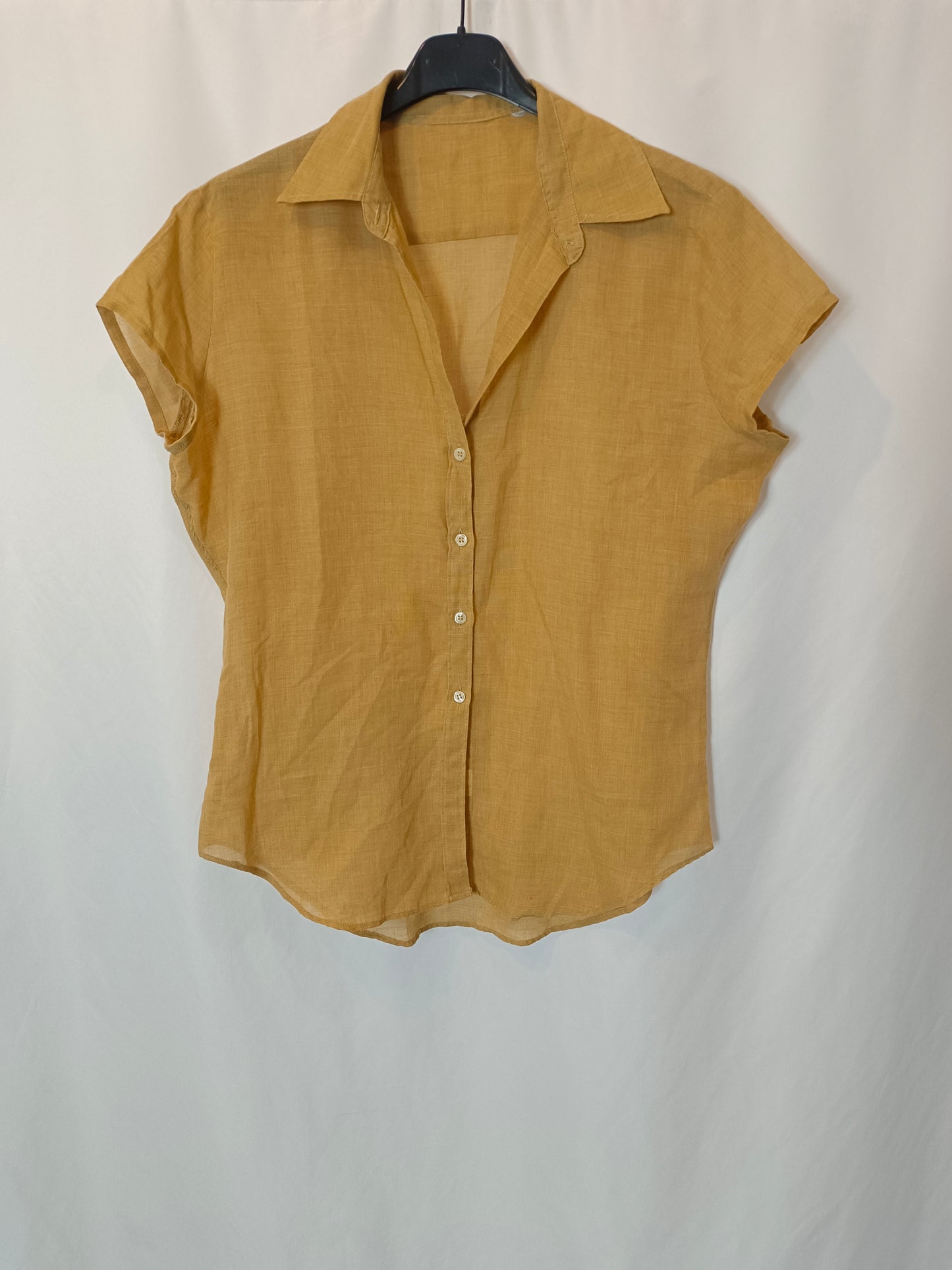 OTHER. Vintage mustard mottled blouse. TM/L