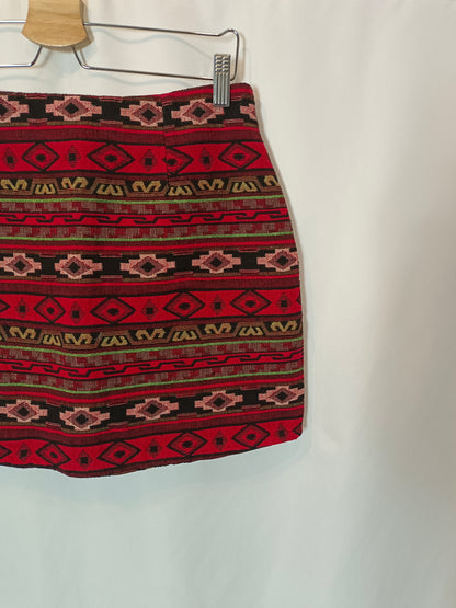 OTHER. Ethnic print textured skirt. TL