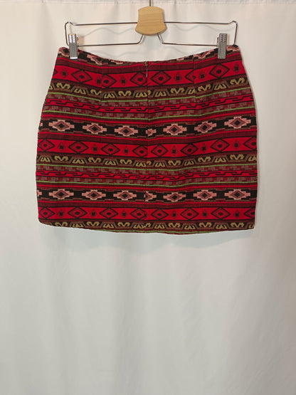 OTHER. Ethnic print textured skirt. TL