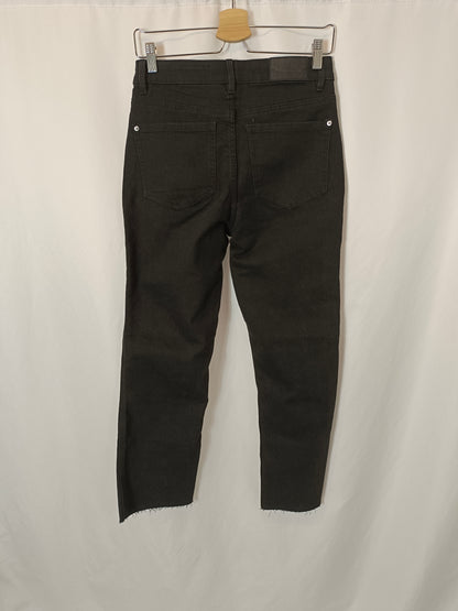 LEFTIES. Denim negro recto. T 38