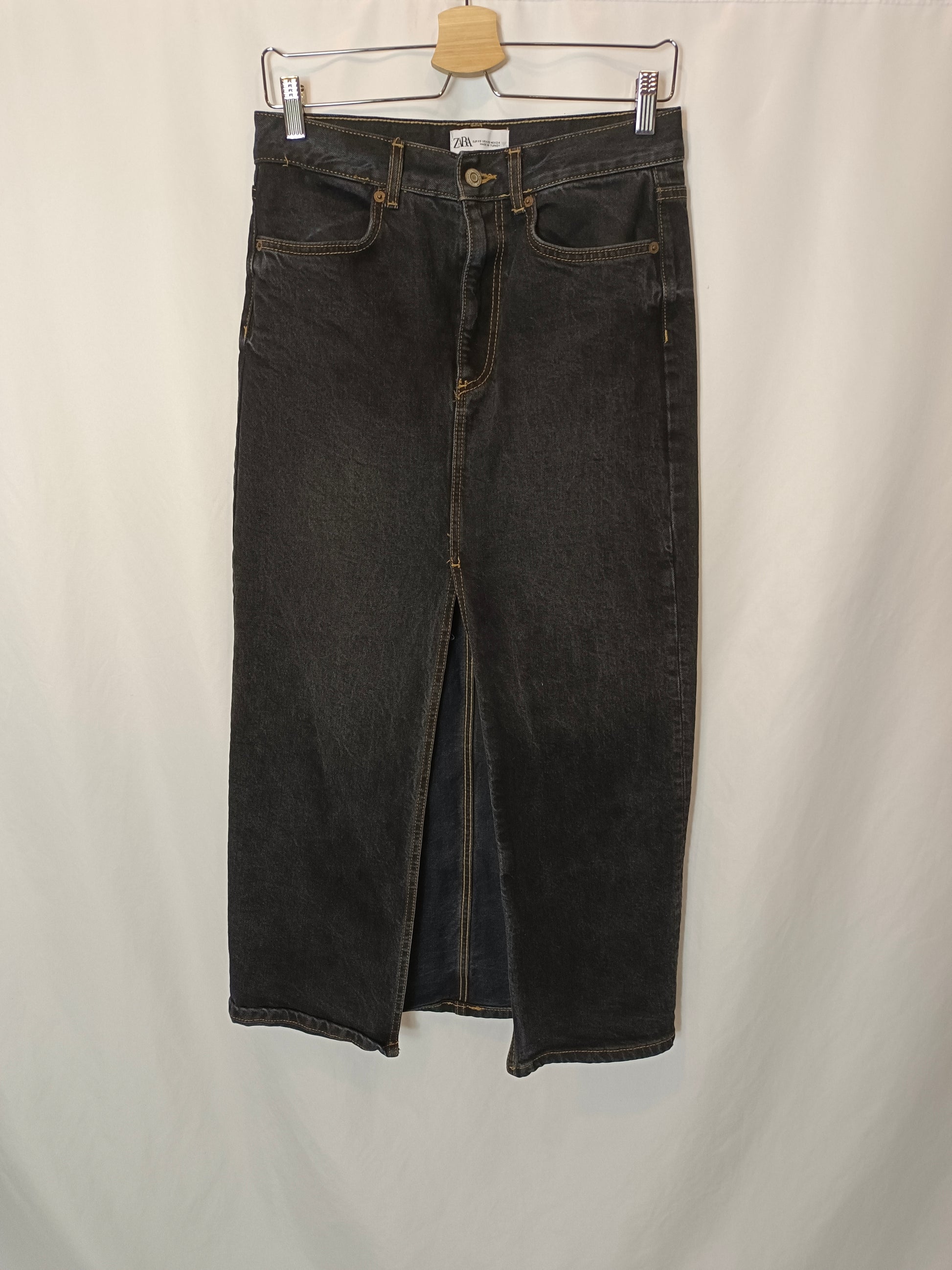 Falda midi denim negra – Hibuy market