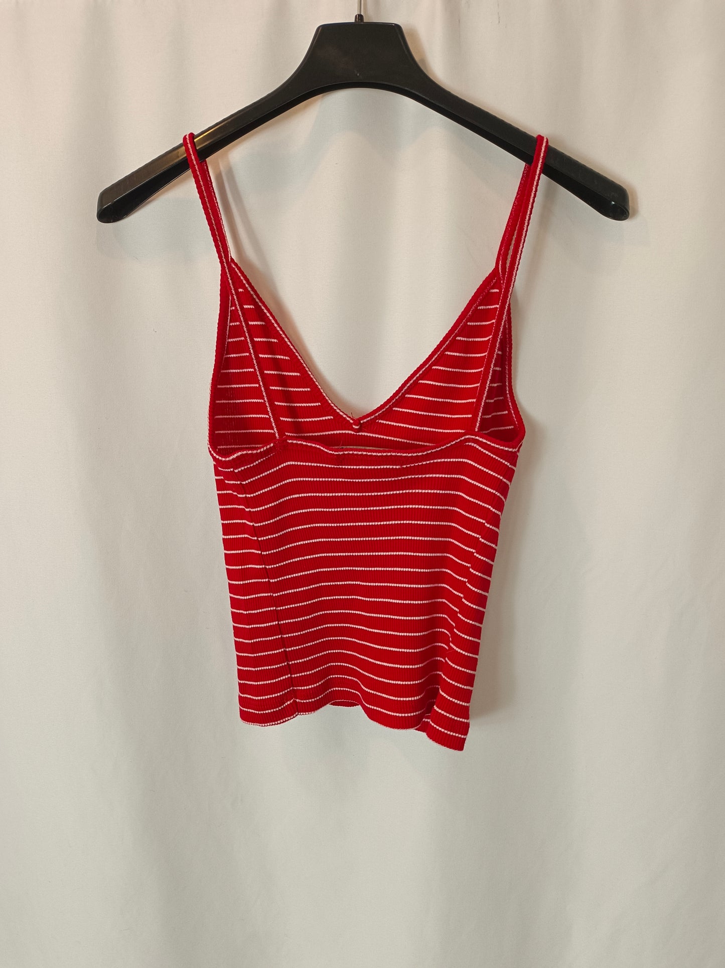 BRANDY MELVILLE. Red striped ribbed crop top