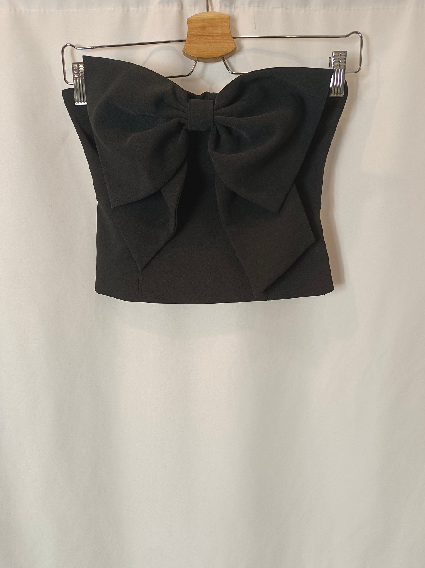 NBD. Black lace-up top T.xs