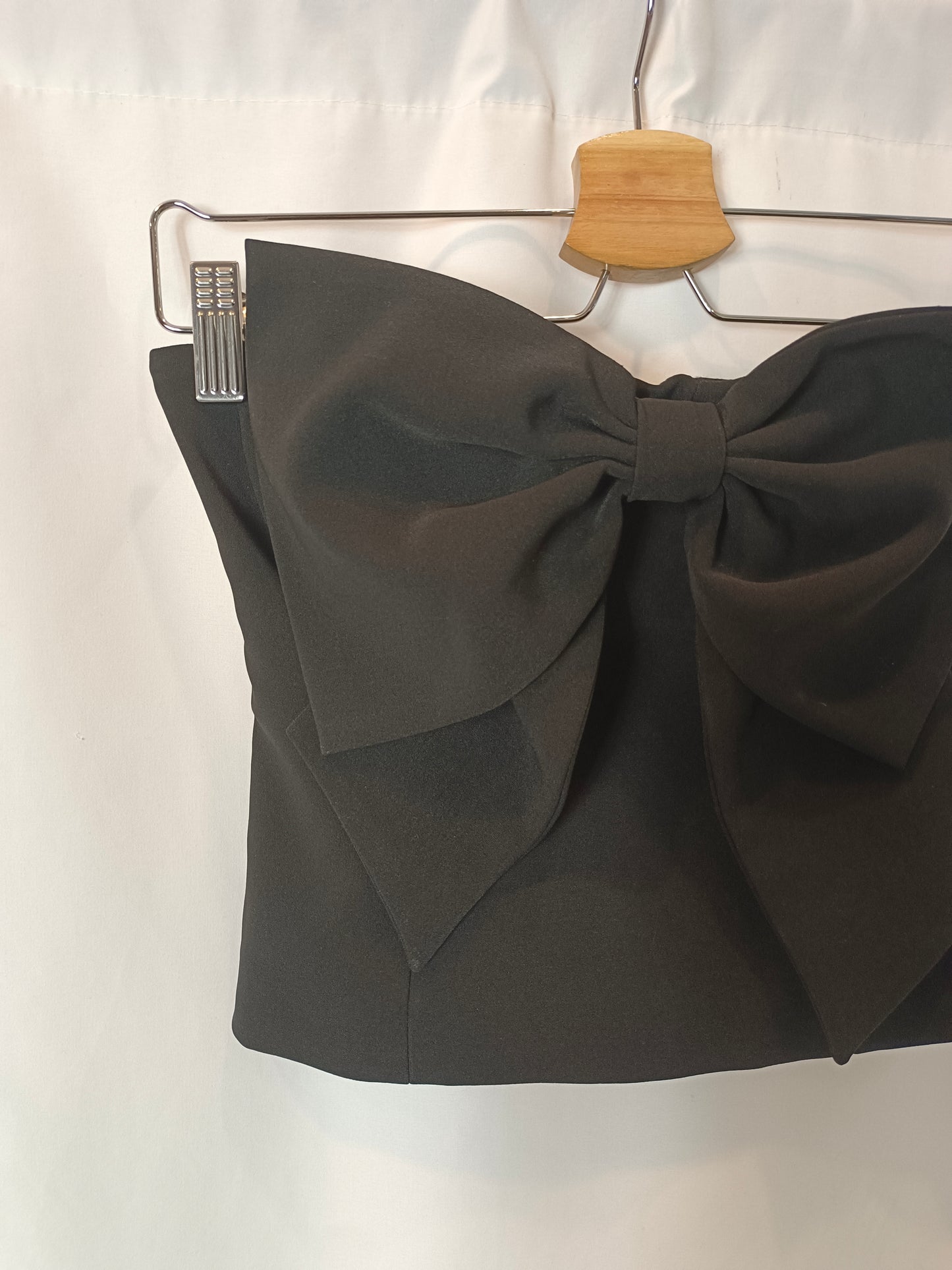 NBD. Black lace-up top T.xs