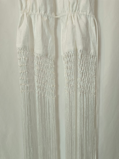 ZARA. Top blanco flecos T.xs