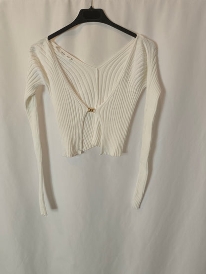 MANGO. Top abierto canalé T.xxs