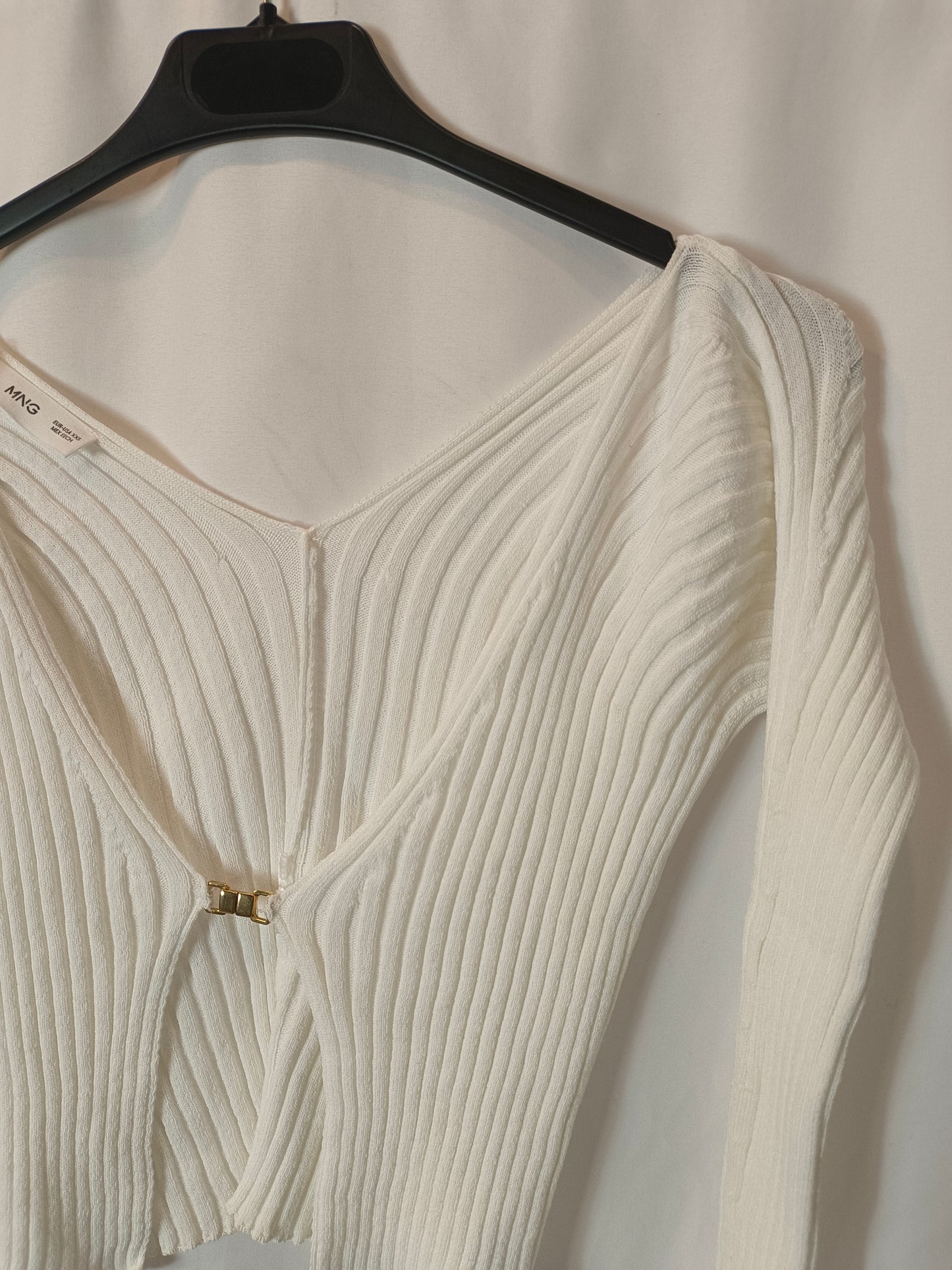 MANGO. Top abierto canalé T.xxs